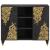 Bufet cu raft cu ușă Negru 90 x 33 x 75 cm Lemn de mango solid GartenMobel Dekor