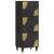 Bufet cu raft cu ușă Negru 40 x 33 x 110 cm Lemn de mango solid GartenMobel Dekor