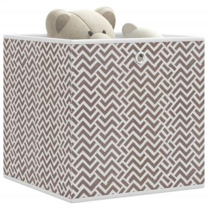 Cutii depozitare pliabile 10 buc maro 32x32x32cm textil nețesut GartenMobel Dekor