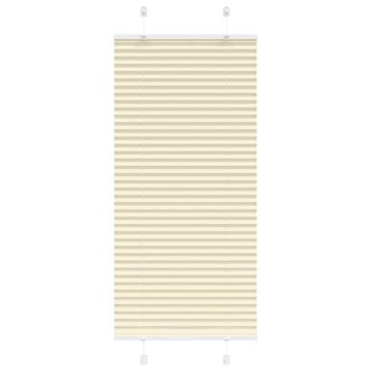 Jaluzea plisată Crem 65x100 cm Lățime țesătură 64,4 cm GartenMobel Dekor