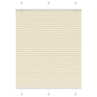 Jaluzea plisată Crem 110x150 cm Lățime țesătură 109,4 cm GartenMobel Dekor