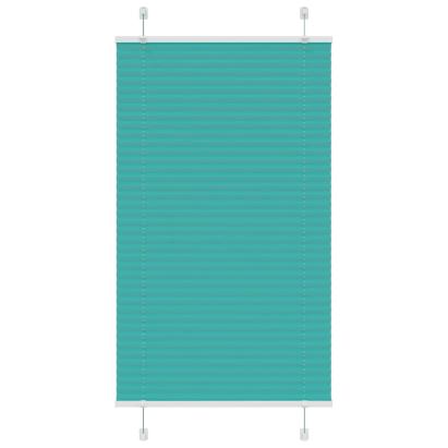 Jaluzea plisată verde petrol 75x100cm Lățime țesătură 74,4 cm GartenMobel Dekor