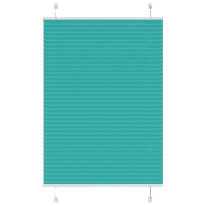Jaluzea plisată verde petrol 100x100cm Lățime țesătură 99,4cm GartenMobel Dekor