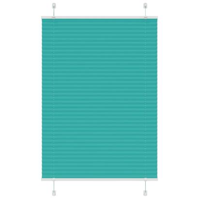 Jaluzea plisată verde petrol 85x150 cm Lățime țesătură 84,4 cm GartenMobel Dekor