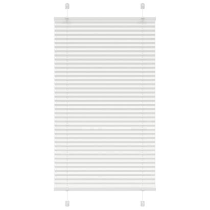 Jaluzea plisată alb 75x100cm Lățime țesătură 74,4 cm poliester GartenMobel Dekor