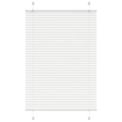 Jaluzea plisată alb 85x100cm Lățime țesătură 84,4 cm poliester GartenMobel Dekor