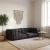 Canapea modulară cu 2 locuri Antracit 140x70x36 Material GartenMobel Dekor