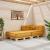 Unitatea de sofa modulară galben 70x70x54 țesătură GartenMobel Dekor