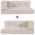 Perna pentru canapea pe palet 3 pcs Crem 120 x 80 x 34 cm GartenMobel Dekor
