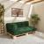 Perna pentru canapea pe palet 3 pcs Verde 120 x 80 x 38 cm GartenMobel Dekor