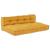 Perna pentru canapea pe palet 2 pcs Galben 120 x 80 x 38 cm GartenMobel Dekor