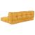 Perna pentru canapea pe palet 2 pcs Galben 120 x 80 x 38 cm GartenMobel Dekor