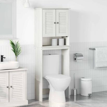 Dulap pentru toaletă VIGO Alb și Alb Antic 60 x 27 x 161 cm GartenMobel Dekor