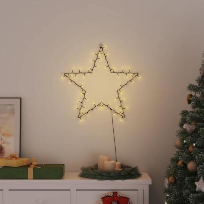 Lumini de Crăciun Siluetă de ren 80 LED-uri alb cald GartenMobel Dekor