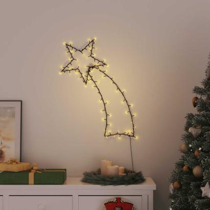 Lumini Crăciun Siluetă stea căzătoare 115 LED-uri alb cald GartenMobel Dekor