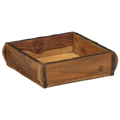 Tavă cu depozitare Maro 29 x 31 x 10 cm Lemn recuperat masiv GartenMobel Dekor