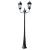 Stâlp lampă grădină 2 brațe verde închis/negru 230 cm aluminiu GartenMobel Dekor