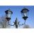 Stâlp lampă grădină 2 brațe verde închis/negru 230 cm aluminiu GartenMobel Dekor