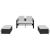 Set mobilier de grădină cu perne, 4 piese, negru, poliratan GartenMobel Dekor