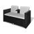 Set mobilier de grădină cu perne, 4 piese, negru, poliratan GartenMobel Dekor