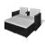 Set mobilier de grădină cu perne, 4 piese, negru, poliratan GartenMobel Dekor