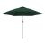 Umbrelă de soare cu stâlp din oțel 3 m, Verde GartenMobel Dekor