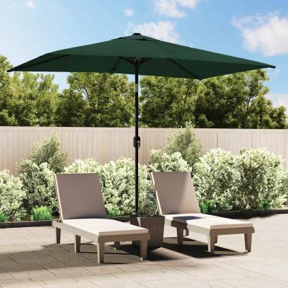 Umbrelă de soare dreptunghiulară 200 x 300 cm, Verde GartenMobel Dekor