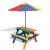 Masă de picnic pentru copii cu bănci și umbrelă, lemn multicolor  GartenMobel Dekor