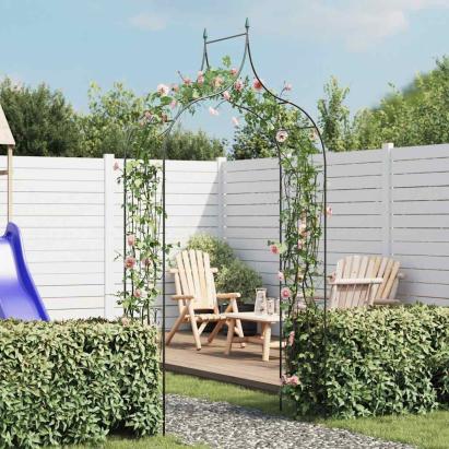 Arcadă de grădină plante cățărătoare vârf ascuţit verde închis  GartenMobel Dekor