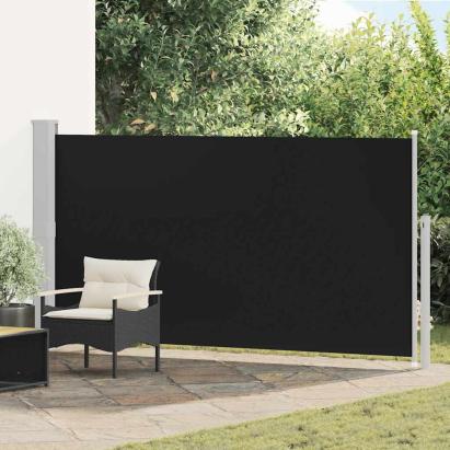 Copertină laterală pentru terasă/curte, negru, 160x300 cm      GartenMobel Dekor