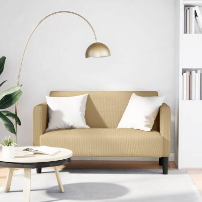 Canapea lovesea gri-verzui 109 cm țesătură velur GartenMobel Dekor
