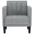 Canapea scaun cu cotiere, gri deschis, 53 cm, textil GartenMobel Dekor