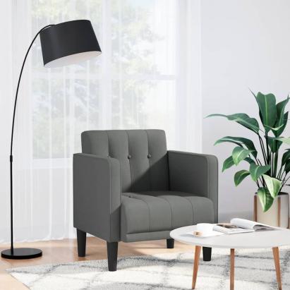 Canapea Scaun cu cotiere Gri închis 53 cm Material GartenMobel Dekor