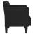 Canapea Scaun cu cotiere, negru, 53 cm, textil GartenMobel Dekor