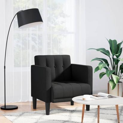Canapea Scaun cu cotiere, negru, 53 cm, textil GartenMobel Dekor