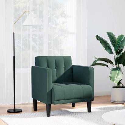Canapea scaun cu cotiere, verde închis, 53 cm, textil GartenMobel Dekor