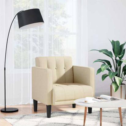 Canapea Scaun cu cotiere, crem, 53 cm, textil GartenMobel Dekor