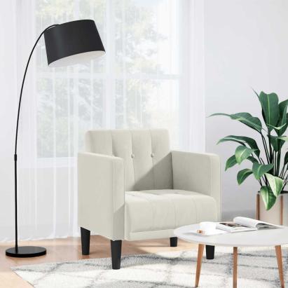 Canapea Scaun cu cotiere, crem, 53 cm, catifea GartenMobel Dekor