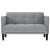 Canapea loveseat, gri deschis, 111 cm, textil GartenMobel Dekor