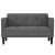 Canapea loveseat, gri închis, 111 cm, textil GartenMobel Dekor