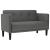 Canapea loveseat, gri închis, 111 cm, textil GartenMobel Dekor