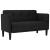 Canapea loveseat, negru, 111 cm, textil GartenMobel Dekor