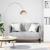 Canapea loveseat, gri nor, 111 cm, textil GartenMobel Dekor