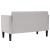 Canapea loveseat, gri nor, 111 cm, textil GartenMobel Dekor