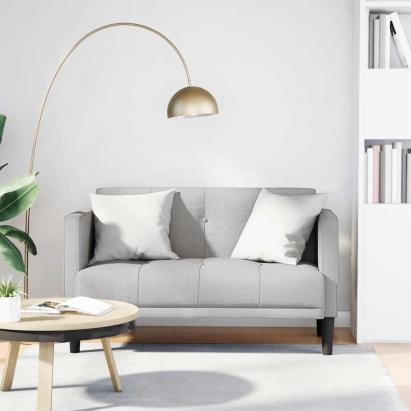 Canapea loveseat, gri nor, 111 cm, textil GartenMobel Dekor