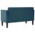 Canapea loveseat, albastru, 111 cm, catifea GartenMobel Dekor