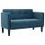 Canapea loveseat, albastru, 111 cm, catifea GartenMobel Dekor