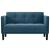 Canapea loveseat, albastru, 111 cm, catifea GartenMobel Dekor