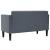 Canapea loveseat, gri închis, 111 cm, catifea GartenMobel Dekor