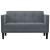 Canapea loveseat, gri închis, 111 cm, catifea GartenMobel Dekor